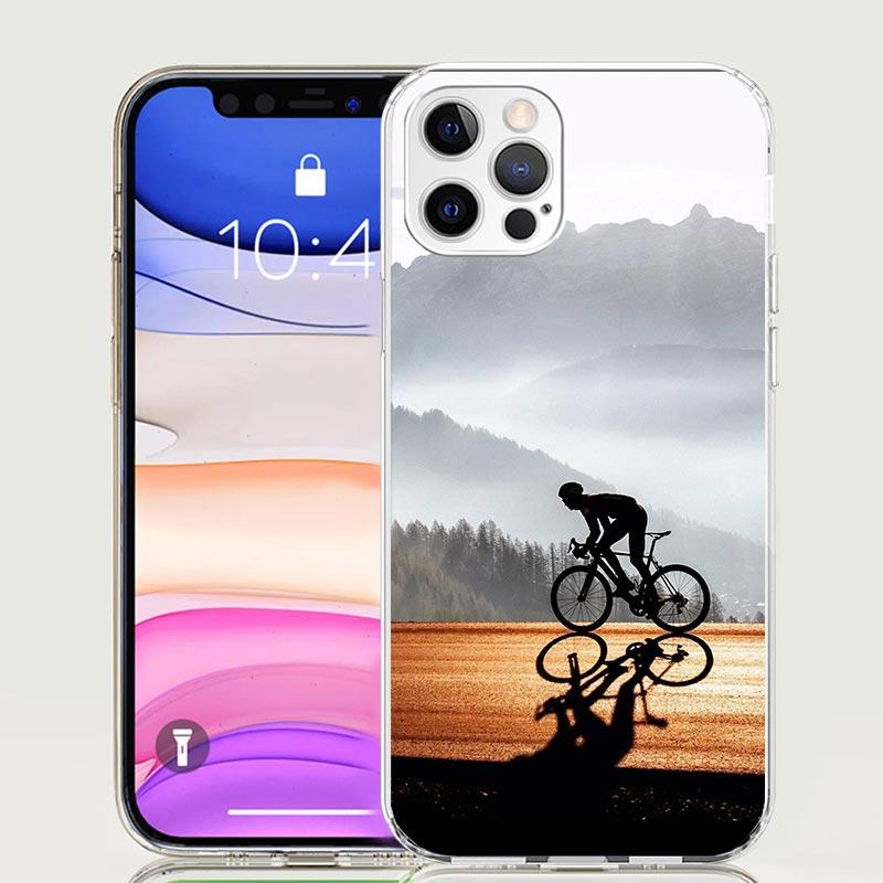 Bicycle Bike Sport Case Phone Cover for Apple iphone 16 15 14 13 12 Mini 11 Pro Max 16E X XS XR 7 Plus 8 + SE 2020 Trend Fundas