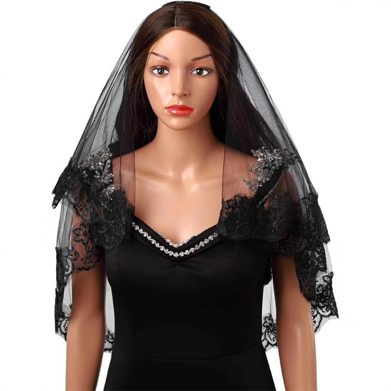 Thin Ventilated Trim Wedding Curtain With Delicate Embroidery For Spouses Outdoor Incidents