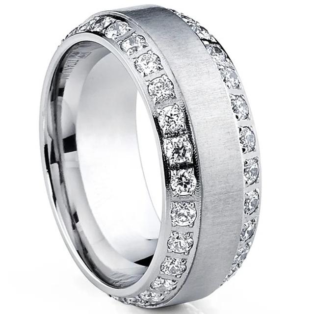 

Кольца для пар, женские изысканные кольца со стразами и цирконием, набор простых мужских колец из нержавеющей стали, модные украшения для влюбленных, подарки 13