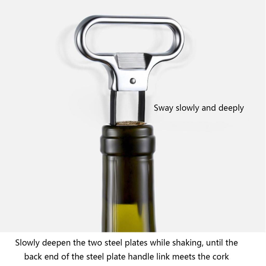 Portable Wine Bottle Opener Corks Waiters Corkscrew Out Tool Two Prongs Wine Bottle Opener Corkscrew Remover