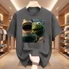 Dark Humor Frog Shark Graphic Funny Meme Tshirt Unisexs Clothing Fashion Tshirts Cotton Casual Short Sleeve T Shirts Streetwear