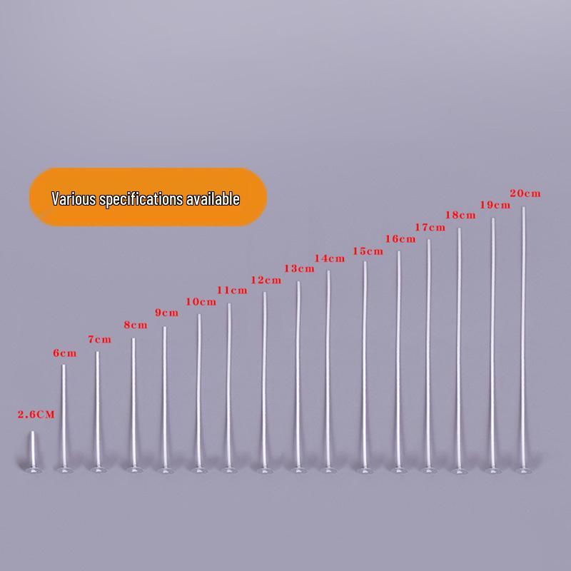 50-Piece Pack of Tightly Woven Candle Wicks with Galvanized Base, Sized 2.6-20cm and Wax Core for Ghee Lamps