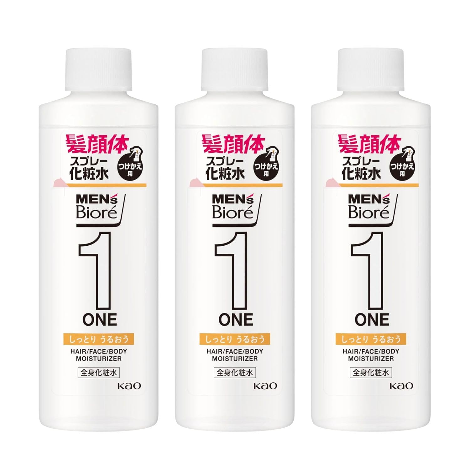 Mens Biore ONE All-Body Moisturizing Spray Moisture Refill Set Bonus 3 Pieces