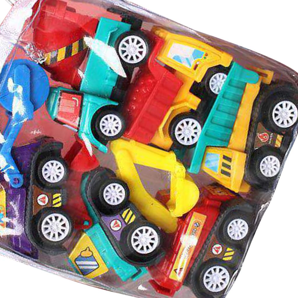 6PCS Pull Back Toy Car Kit Enamelled Anti Shock Pull Back Toy Play Set for Kids Toddlers Children Shop Truck