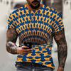 Summer New Abstract Creative Broken 3D Digital Printing Men's T-shirt Street Fashion Short Sleeves Can Be Customized