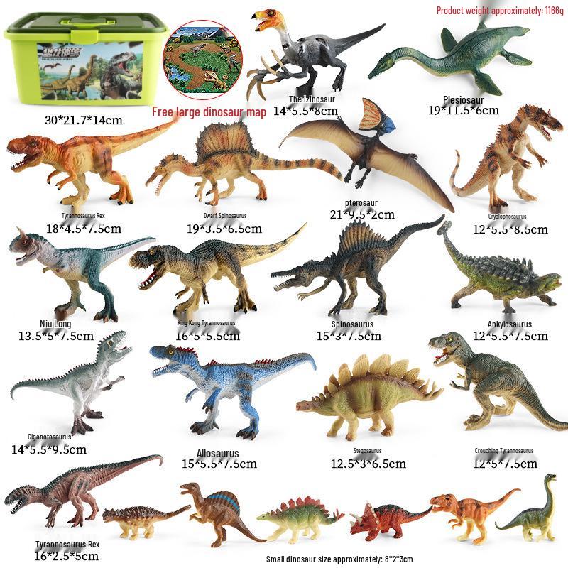 Children's Dinosaur Toy Set: King Kong, Tyrannosaurus Rex, Aurochs, Pachycephalosaurus, Spinosaurus, Therizinosaurus Model.