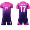 2024-25 Germany Away Pink-Purple Jersey Set #8 Kroos #7 Havertz #10 Musiala Football Jerseys