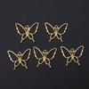 5Pcs Hollow Butterfly Frame Pendant Cabochon Base Setting for Key Frame Pendant Bezel Setting DIY UV Resin Charms