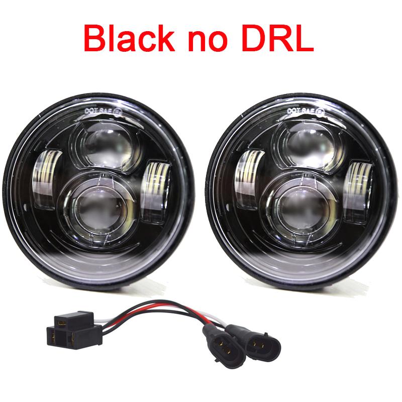 

2PCS 5 inch Fat Bob Led HeadLight For Harley Motorcycle For Harley Dyna Fat Bob Dual Headlamp Double LED Headlights With DRL