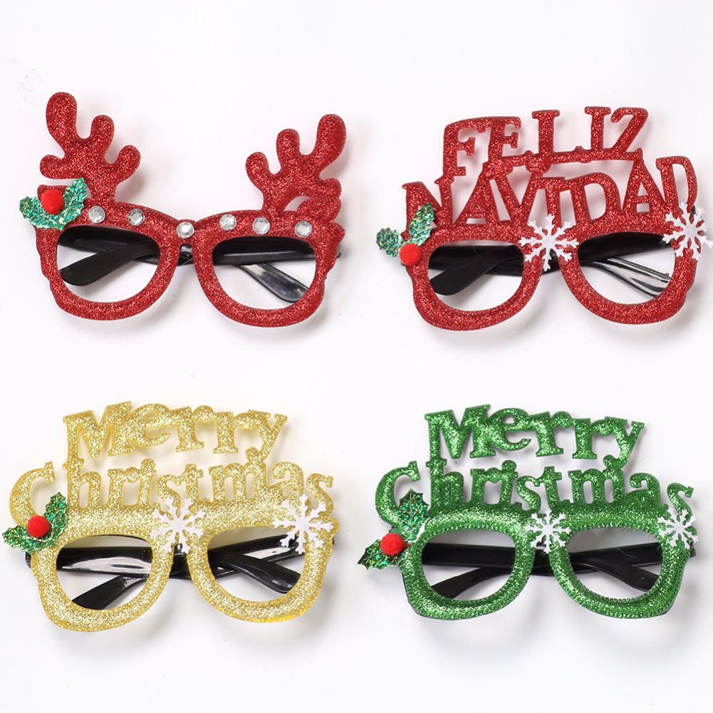 Christmas Glasses Glitter Party Glasses Frames Christmas Decoration Costume Glasses For Holiday Christmas Parties