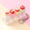 5/10Pcs Dessert Keycap Fidget Keychain Stress Relief Pendant Xmas Birthday Valentine Office Friend Party Gift Charm