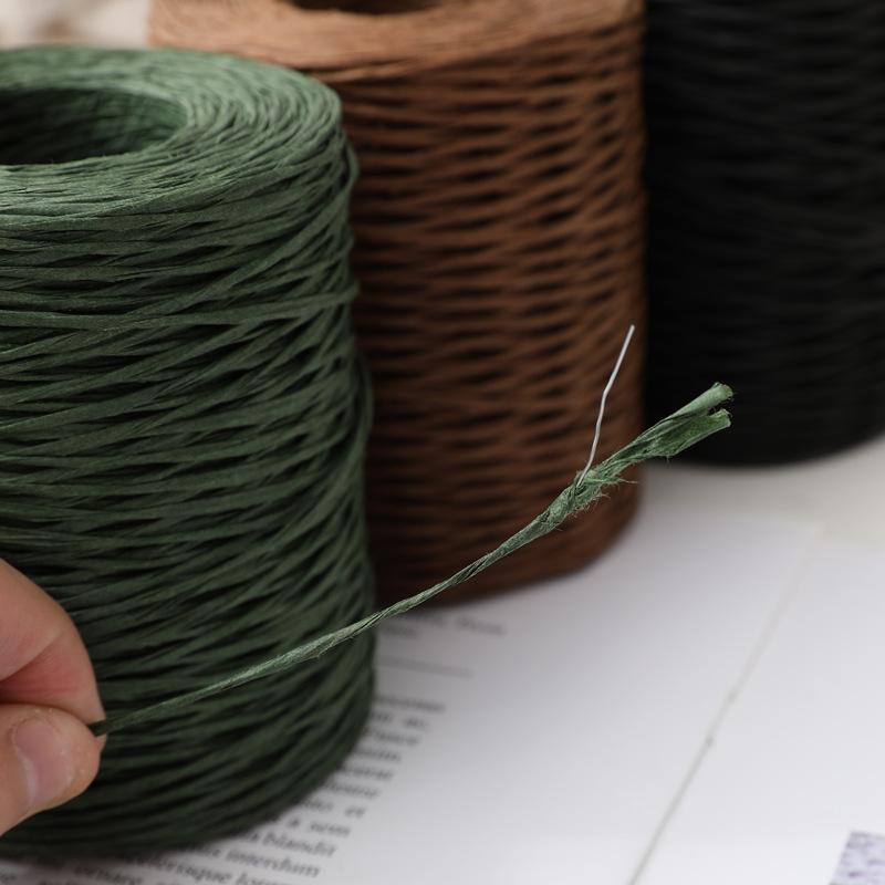 200m Blumendraht Papierseil, Papierseil zum Binden von Blumensträußen, Handgemachtes DIY Florales Fixierdraht Bindematerial, Floristikbedarf