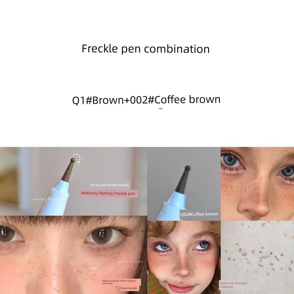 Beginners Can'T Go Wrong! Featuring a Natural, Raw Feel, Black Rabbit Mud Freckle Pen in Brown Tones, Natural and Long-Lasting Color for Asians