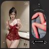 Sexy lingerie lace hollowed-out tights seductive small breasts show big open gear no-take-off onesie