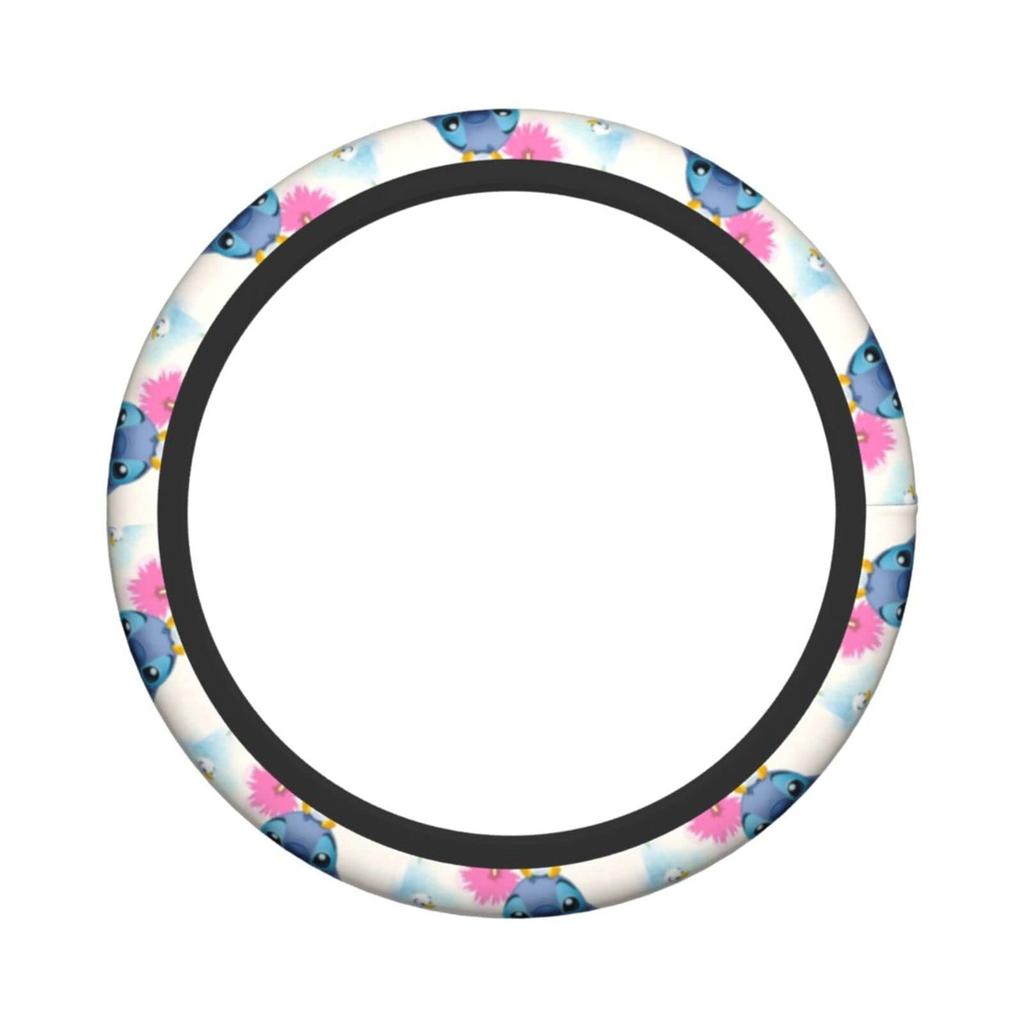 Stitch Car Steering Wheel Cover, Light Cars, Luxury Anti-Slip, Stain Resistant, Steering Cover, Regular