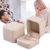 1pc High Quality Square Wedding Velvet Earrings Ring Box Amazing Engagement Party Earring Jewelry Display Gift Case