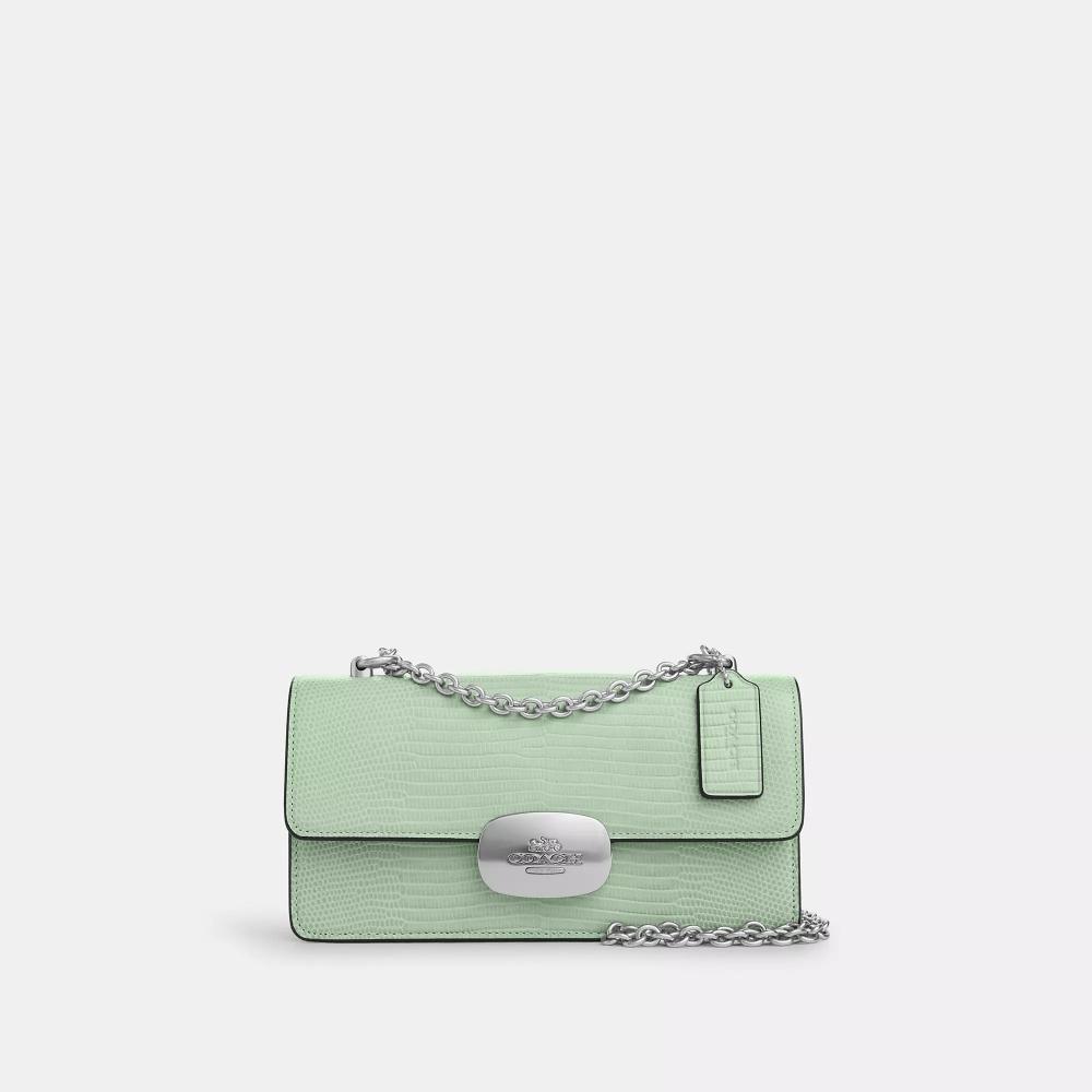 

Через плечо Coach Eliza Flap серебристо-бледно-зеленый