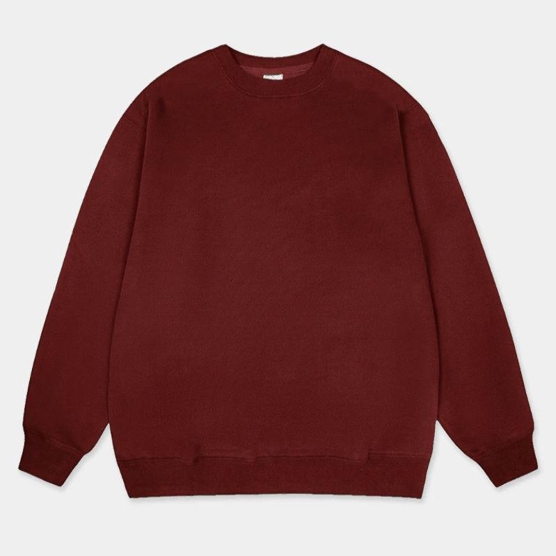 Heavyweight Cotton Crewneck Sweatshirt with Logo for Autumn/Winter Corporate Events and Class Uniforms.