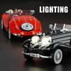1:32 500k 300sl Model Toys Diecast Alloy Vintage Car Sound Light Pull Back Doors Opened Ornament Collectable Gift Adult Childre