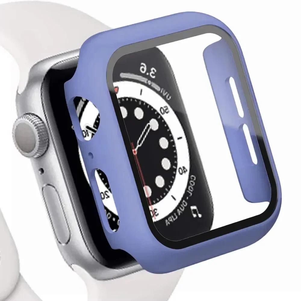 Tempered Glass+Cover For Apple Watch series 10 42mm 46mm Matte Hard PC bumper Screen Protector Case iWatch 10 42/46 Accessories