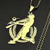 Baseball Player Pendant Necklace For Men Stainless Steel Silver Color Sports Male Chain Jewelry Collar De Jugador De Béisbol