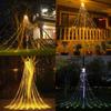 Outdoor Solar Sternenvorhanglichter für Weihnachtsdekoration und Gartenambiente