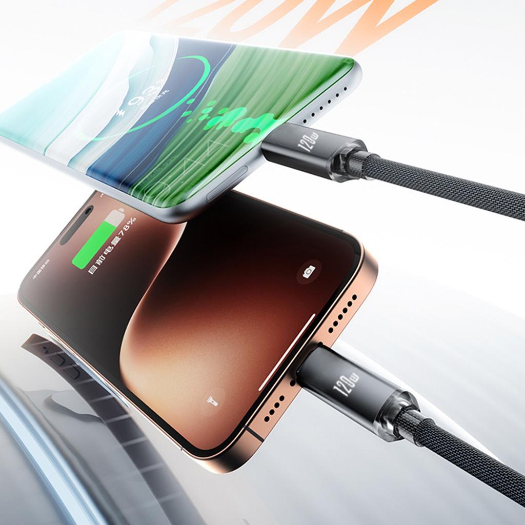 1M/2M USB C To Type C Fast Charge Spring Cable Telescopic Charging Car Phone Charger Data Cord for iPhone Samsung USB Cables