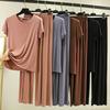 Summer Sets Women Loose Cute Sleepwear Short Sleeve Casual Nightwear Large Size