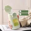 Green 330ML Glasses With Straw Household Kitchen Transparent Water Bottle Office Coffee Cups With Lid And Straw