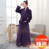 Autumn And Winter Thickened Cotton Towel Material Bathrobe Women'S Long Couple Warm Nightgown Men'S Large Size Pajamas Couple
