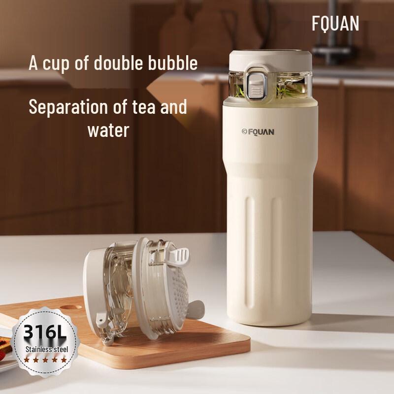 Fuquan 660ML Business Tea Infuser Thermos Mug for Men