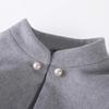 Taluoman Women's Elegant Grey Wool Blend Overcoat