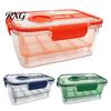Leakproof Salad Container Crisper Box, with Mesh Drain Strainer, Tofu Whey Refrigerator Organizer Bin Separation Food Container, for Fresh Fruit