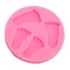 3D Baby Foot Moulding Silicone Non Stick Baby Foot Shaped Baking Tray for Fondant Chocolate Candy De