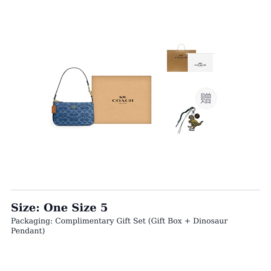 COACH Nolita Denim With Smooth Leather