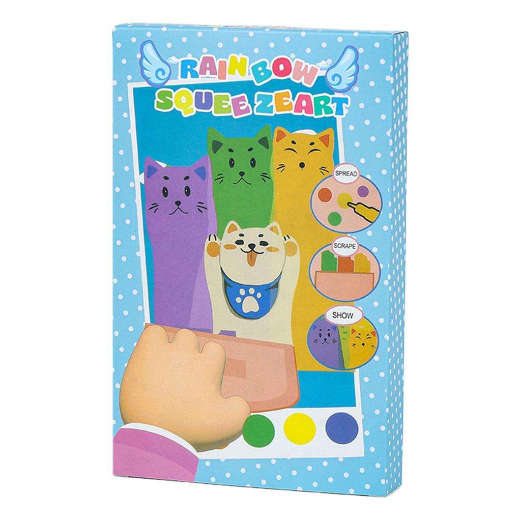 Magic Rainbow Scratch Paper Art Set Multifunctional DIY Postcards Scratch Arts Fun Craft Bookmarks Paper Party Favors