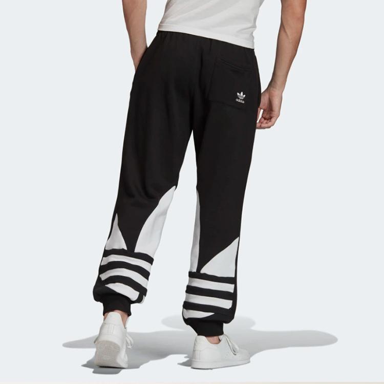 adidas Big Trifoil Sweat Pants Black/White Men Streetwear FM3756