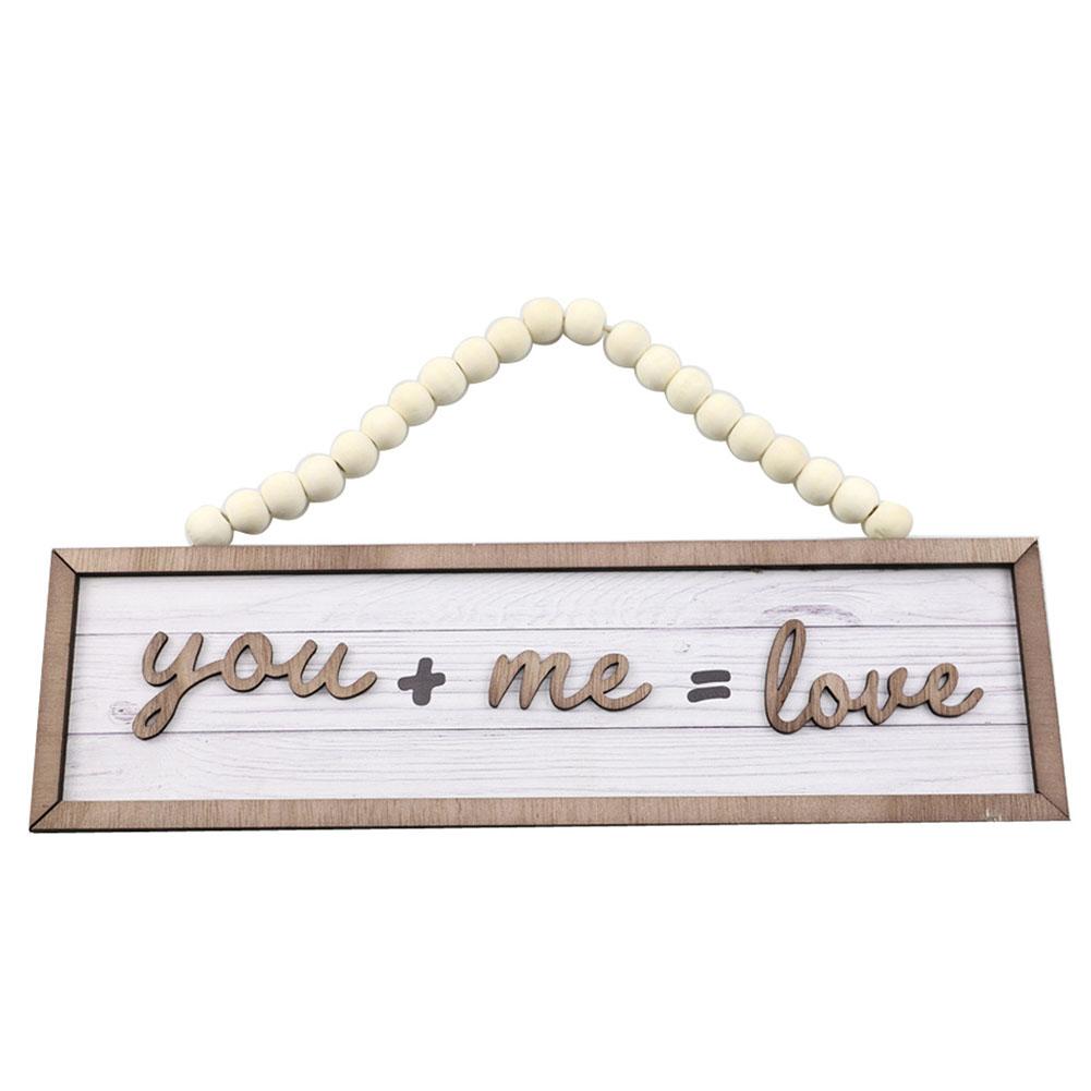 

Wooden Hanging Sign Wood Plaque Wedding Anniversary Wall Art For Kitchen Living Room Bedroom Decor As shown