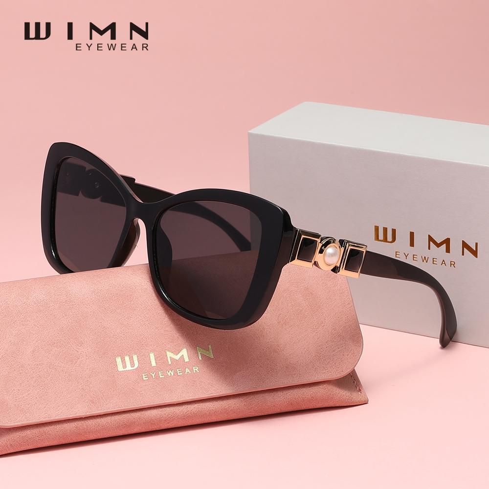 WIMN Pearl Decoration Big Frame Polarized Sunglasses Women Luxury Designer UV400 Female Eyewear for Lady Eyewear Accessories