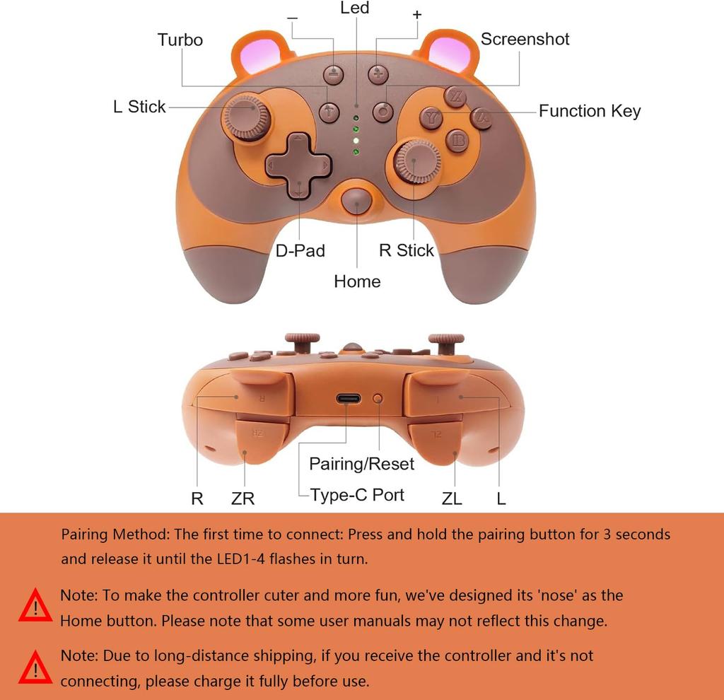 Switch Switch Pro Pro Switch Pro Wireless Rapid Fire Gyro Gaming Dual Compatible 1 Year STOGA controller, Controller, Controller, Controller,