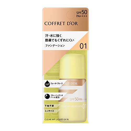

coffret dor clear wp liquid uvn 01 spf50pa++++ тональный крем яркий цвет кожи