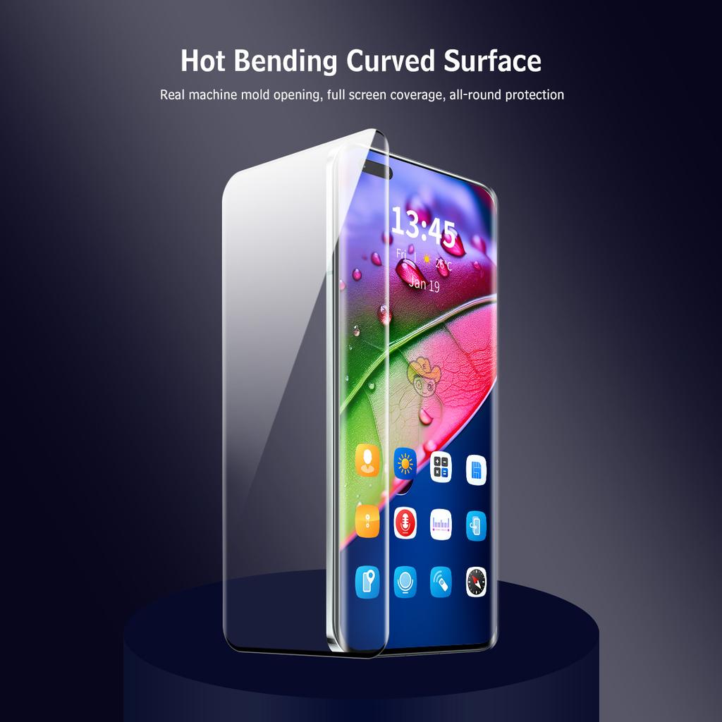 ENKAY HAT PRINCE For Oppo Find X3/Find X3 Pro Full Screen Protector High Aluminum-Silicon Glass Side Glue Film Support Fingerprint Unlock