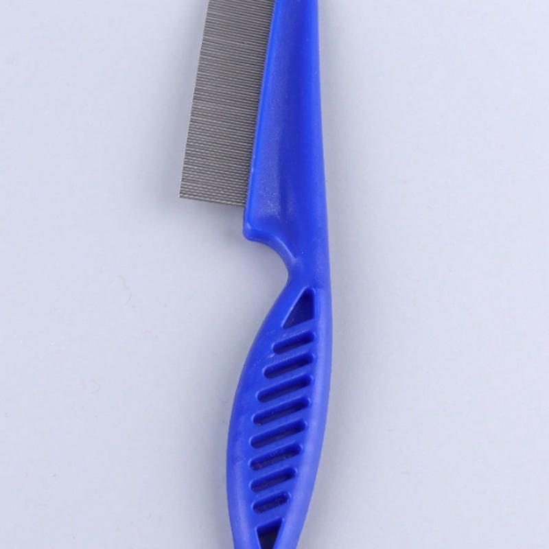 1pc 2-In-1 Pet Hair & Tear Stain Remover Brush - Stainless Steel Dog & Cat Flea Comb, Effectively Trims & Gently Removes Matted Fur and Fleas