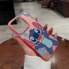 Stitch Cartoon Mobile Phone Case Apple 17promax Cute Anti-drop Colored Silver iPhone16 Mobile Phone Case Couple Model