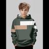 Boys Hoodie Stripe Printed Pullover Long Sleeve Thin Hooded Sweatshirt for Autumn Casual Versatile Classic Color Matching Design