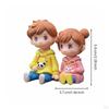Couple Figurine Cute Design Miniature People Figures Handmade Fairy Garden Miniatures for Potted