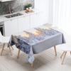 Nappe de neige d'hiver, belle nappe antisalissure, imperméable, rectangulaire, table de cuisine, décoration de la maison
