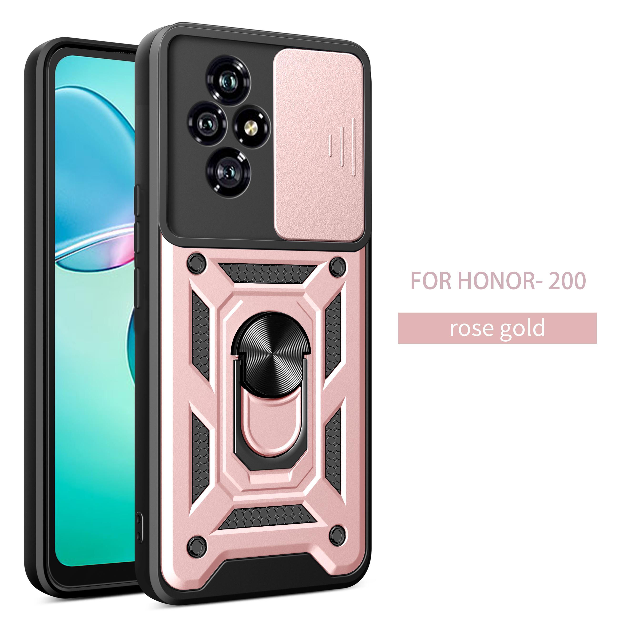 

For Honor 200 lite Case Honor 200 Cover Honor 200 Pro Case Magnetic Ring Holder Armor Phone Case Slide Camera Protect Back Cover Honor 200
