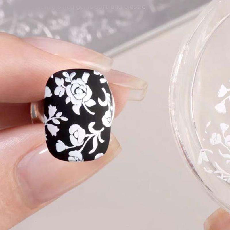 3 in 1 Silicone Nail Art Stamper Kit with Scraper For Easy Pattern Transfer And Manicure Quick Easy Nail Art Design