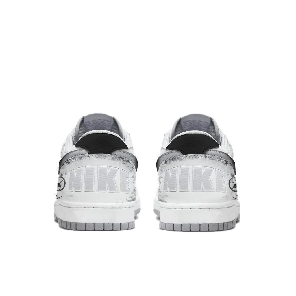 Nike Big Bamboo Shadow Horse Tracks Leather Abrasion Resistant Breathable Low top Skateboard Shoes Men's Gray White 355152-106(Team60-)